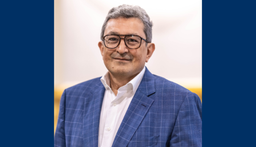 J&eacute;r&ocirc;me Petit - Deputy CEO of Lagard&egrave;re Travel Retail, official picture with blue background