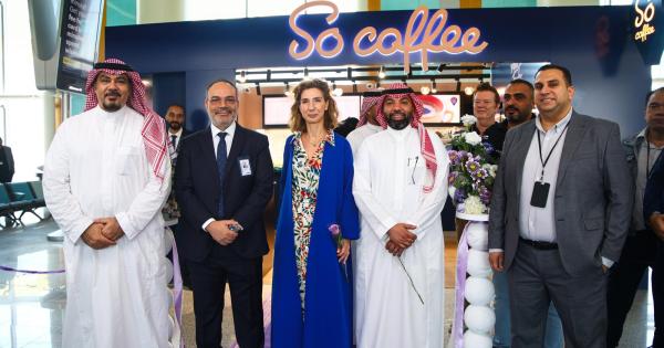 Picture of So Coffee shop opening at Medinah Airport featuring LTR Saudi Arabia CEO M&eacute;lanie Guilldou